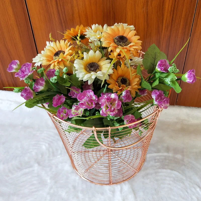 Корзина для хранения из медной проволоки корзина проволочной сетки бочка