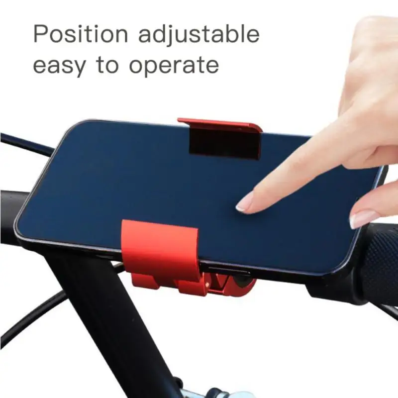 

Upgrade 90 Degree Bicycle Stand Bike Holder Aluminum Alloy Portable Ring Folding Phone Bracket Mobile Bicycle Handlebar Stand