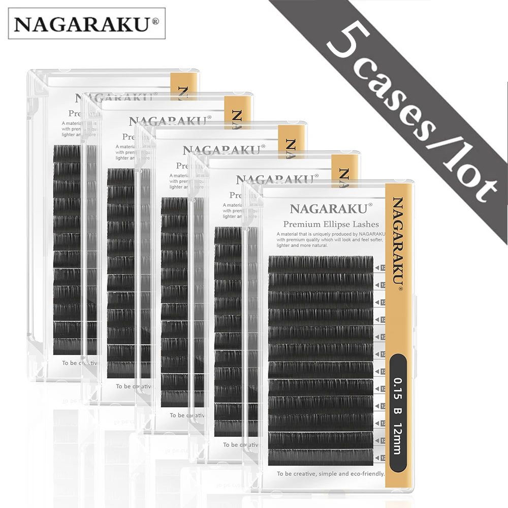 Ресницы для наращивания NAGARAKU 5 лотков искусственные ресницы из искусственной