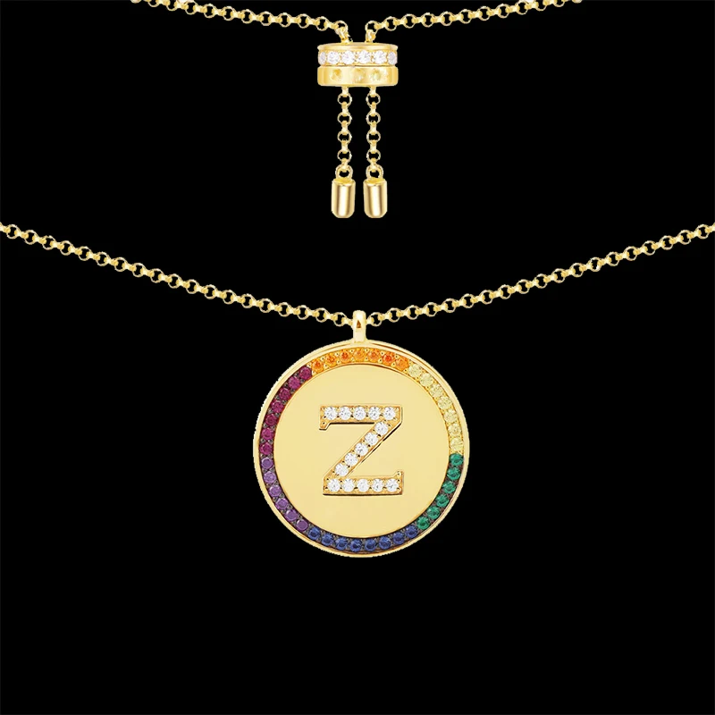 Женское Ожерелье в европейском и американском стиле с радужными буквами на заказ