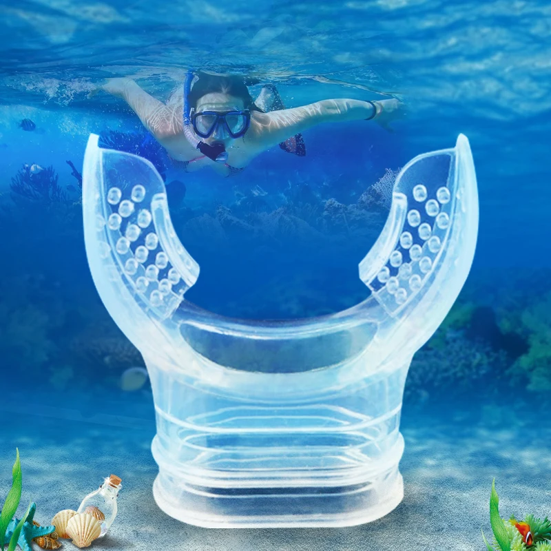 Чистый силиконовый мундштук для подводного плавания регулятор дайвинга трубка