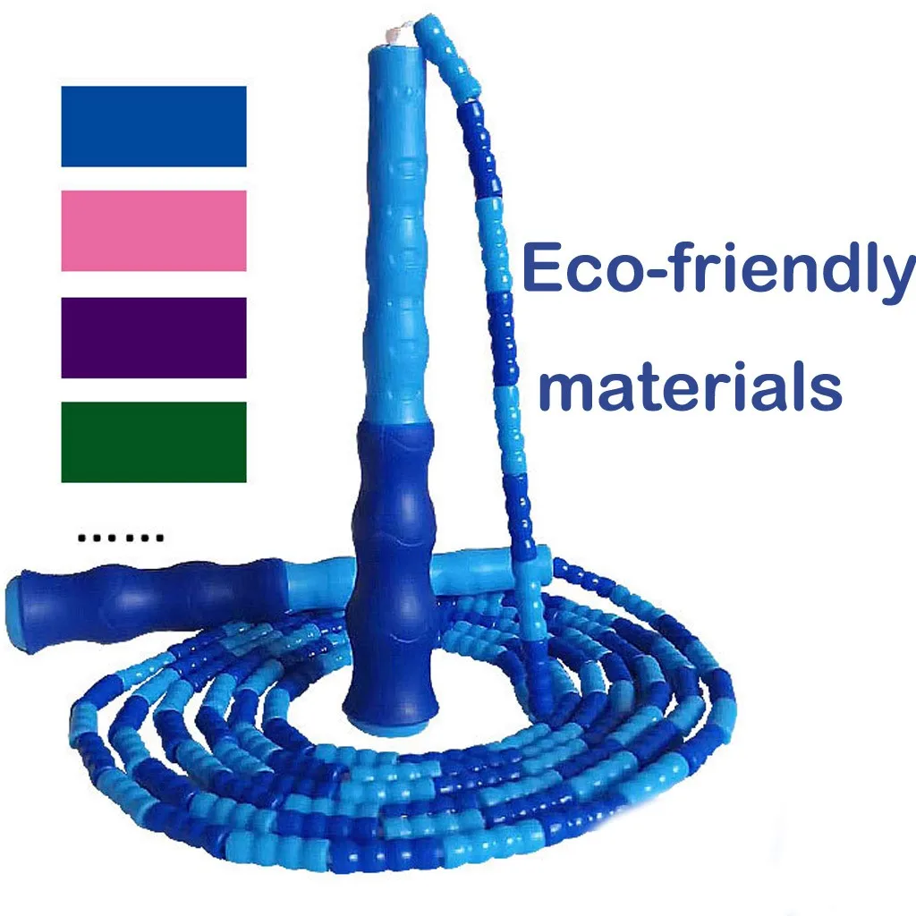 Скакалка с мягкими бусинами регулируемая длина без спутывания скакалка кабель