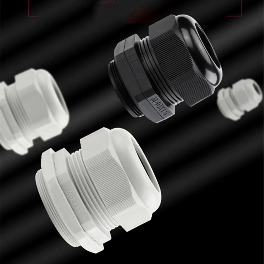 100 шт. светло-серые нейлоновые кабельные сальники (Единая структура) Метрические |