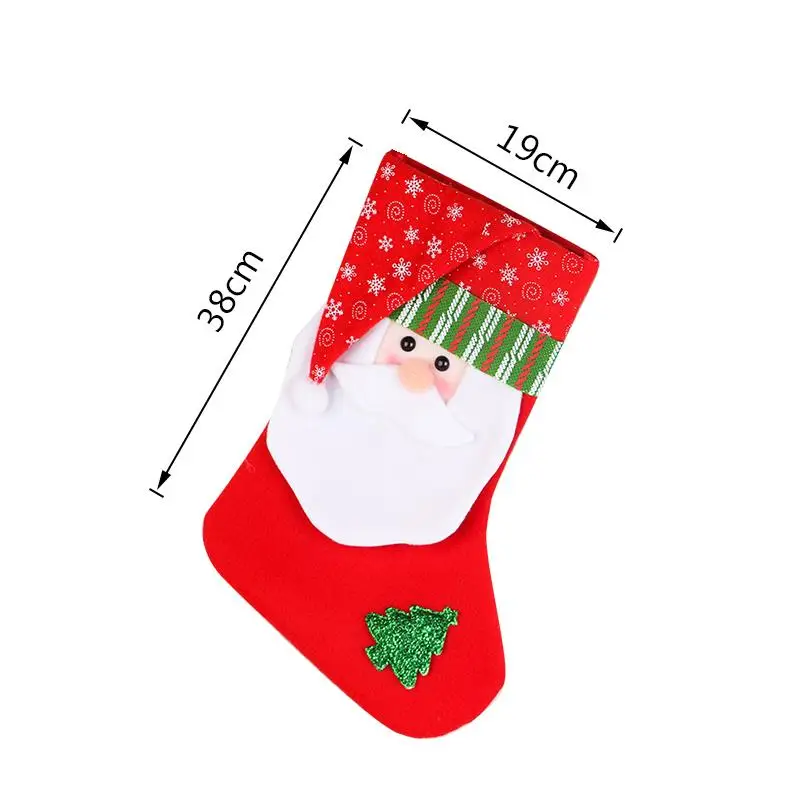 Рождественские чулки Xams дерево подвесной носок орнамент scloth плюшевый подарок
