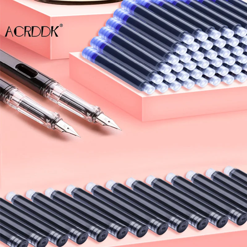 Large Capacity Practise Calligraphy Universal Black Blue Fountain Pen Ink Sac Erasable Student Writing Office Stationery FC | Канцтовары
