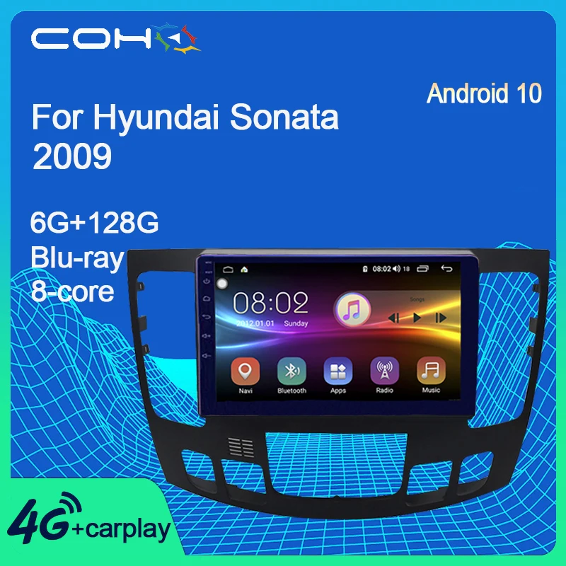 online Coho Para Hyundai Sonata 2009 Android 10.0 Octa Núcleo 6 + 128g Carro Estéreo Gps Navegação Android Rádio Do Carro