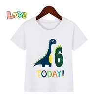 baby kids cartoon dinosaur birthday print t shirt children birthday dino number t shirts boygirl funny gift tshirt present 1 9