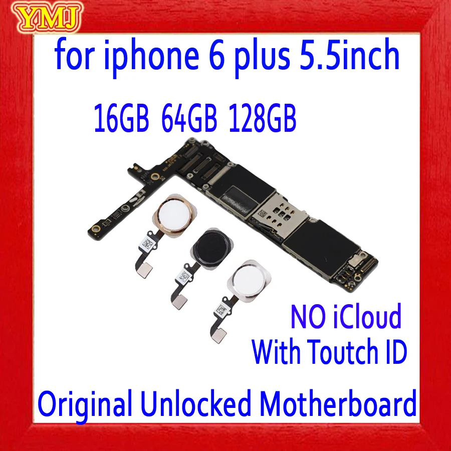 Материнская плата 16 Гб 64 128 ГБ для iphone 6 plus 5 дюйма с/без Touch ID оригинальная