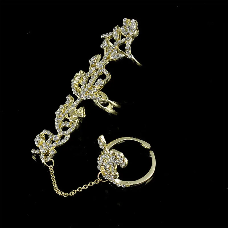 1 шт. Для ЖЕНЩИН ШИК сплав + стразы блестящая с украшением в виде кристаллов кольцо