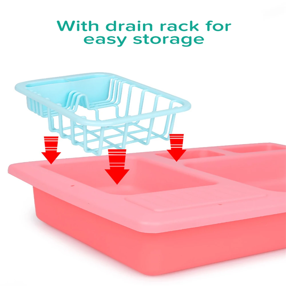 Kids Plastic Simulation Electric Dishwasher Sink Children Pretend Play Kitchen Set Toys Girls Child Dolls Access Birthday Gifts