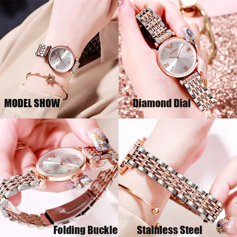 Женские часы браслет набор роскошных часов с кристаллами и бриллиантами женские