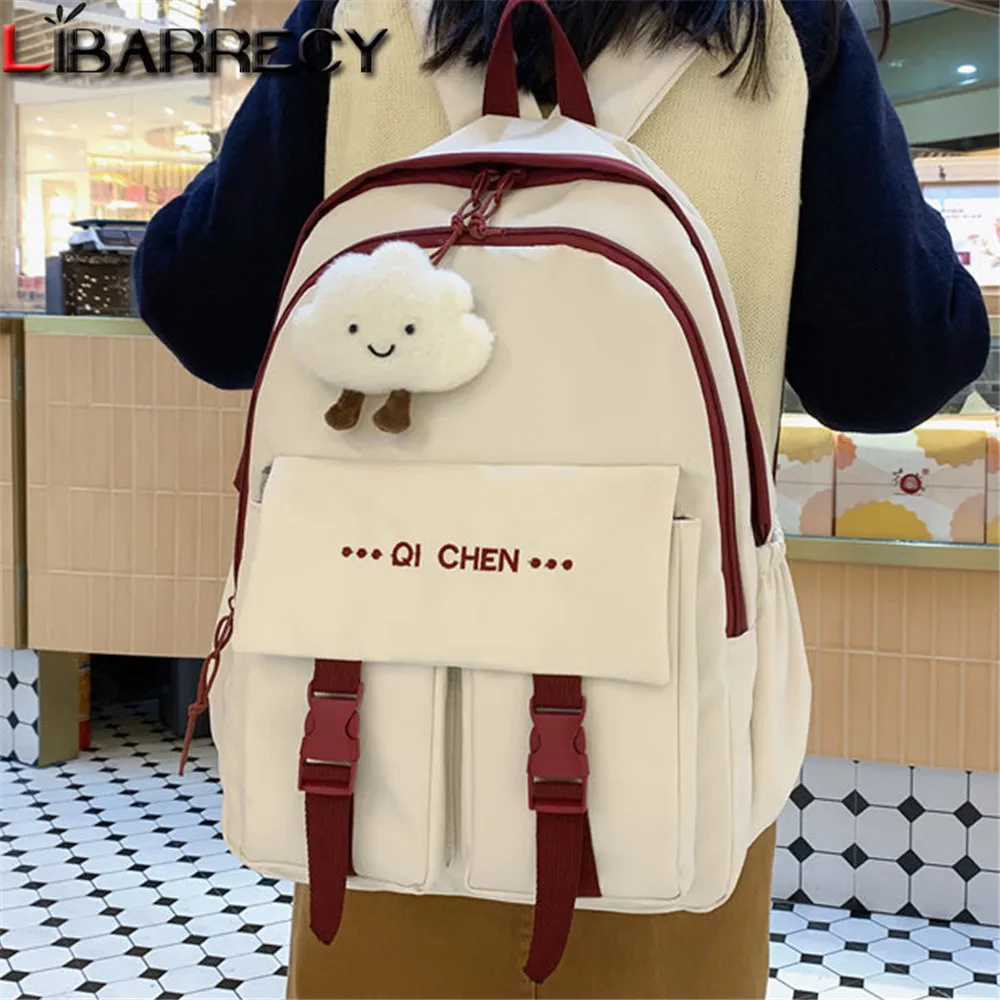 

Модный дизайнерский женский рюкзак с подвеской, дизайнерский женский студенческий рюкзак с надписью, Высококачественная нейлоновая школь...