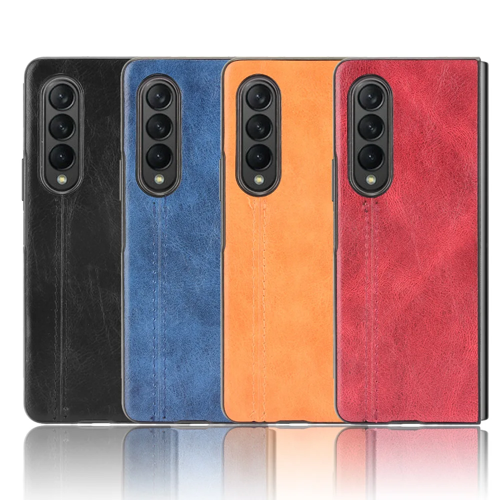 

2021 ультратонкий кожаный чехол для Samsung Galaxy Z Fold 3 Fold3 Fold2 Fold 2 защита от падения Чехол для телефона Funda