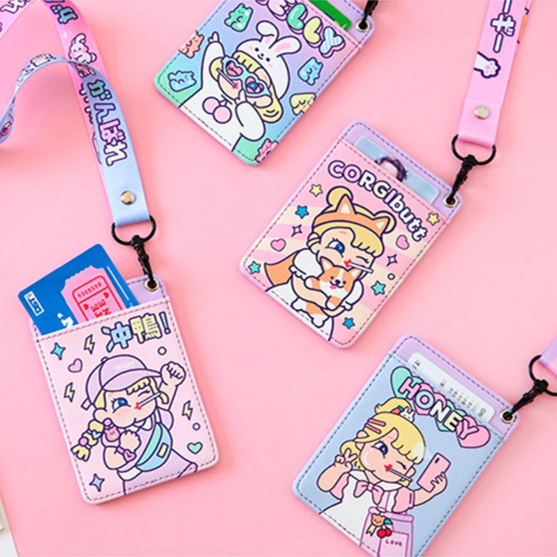 Bentoy Girl PU мультяшный держатель для карт в автобусе Milkjoy школьный кожаный чехол на