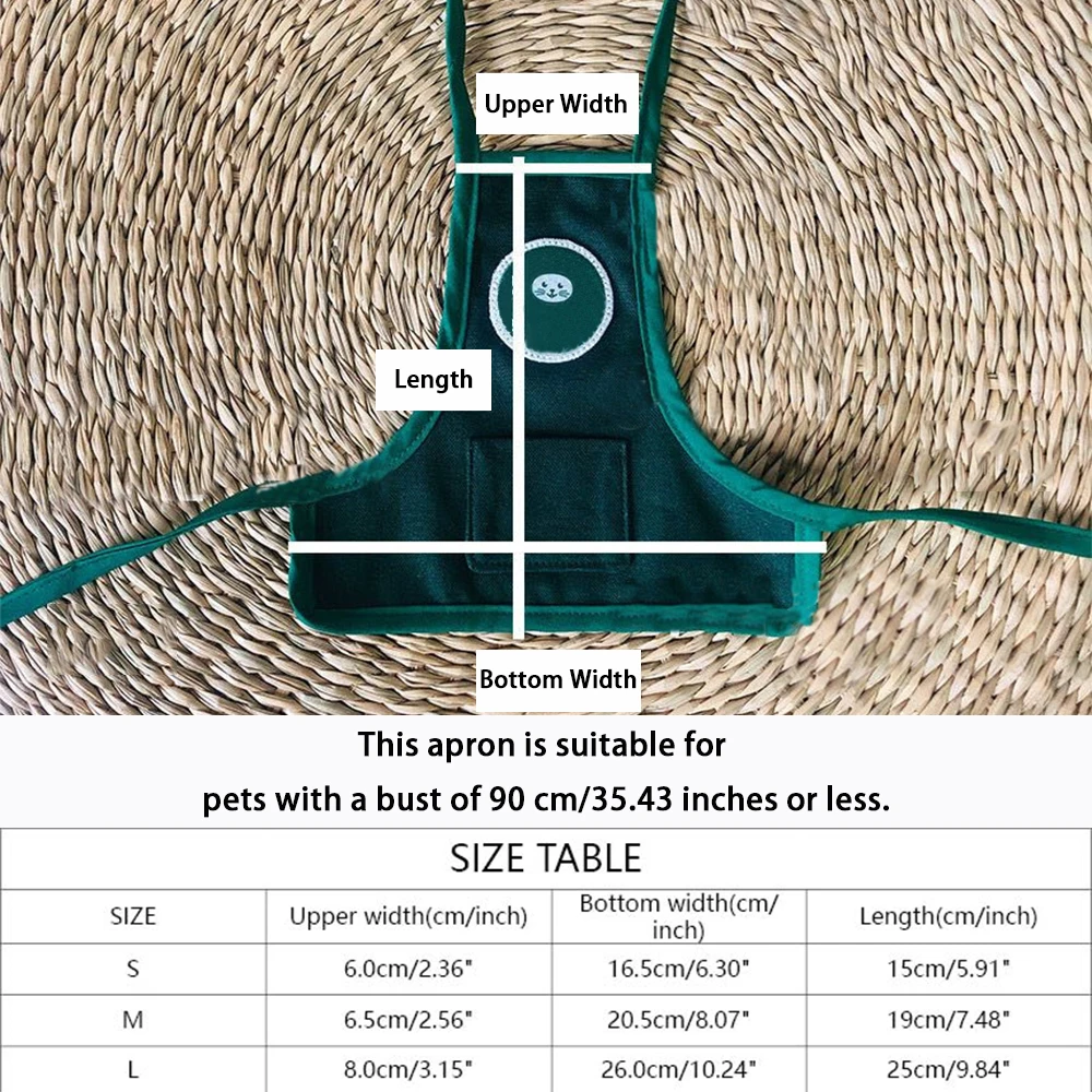 

2021 New Cute Poodle Chihuahua Apron Suitable for Pets with a Bust of 90 Cm/35.43 Inches or Less S-L pets