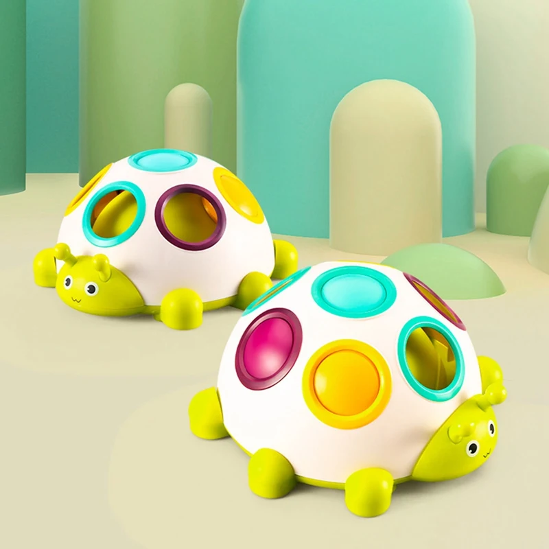 

Fingernail Worm Button Hole Baby Finger Flexibility Trainer Early Educational Toy Color Matching Recognition Buckle Hole Puzzle