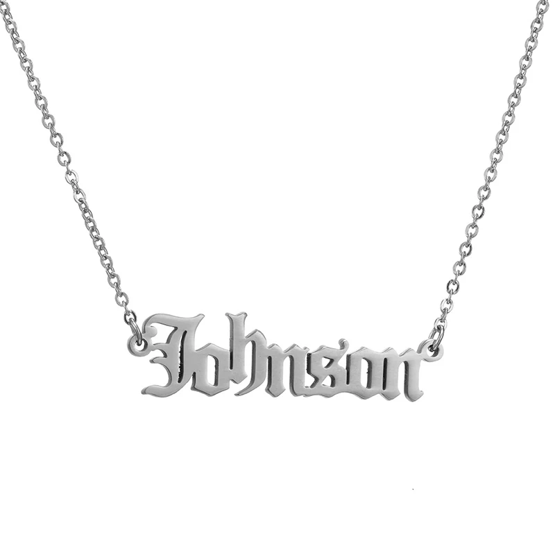 Ожерелье покрытое золотом индивидуальная именная табличка ожерелья на заказ из