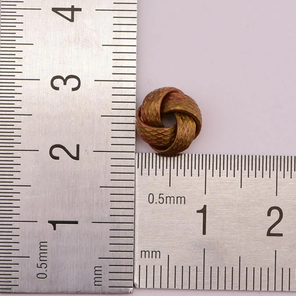 5 шт./лот zhu ru медь 9 мм витая веревка обмотка три петли круг завязанные бусины