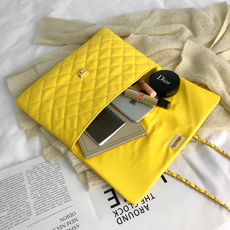 

Fashion Classical Lattice Big Tote PU Leather Handbags Shoulder Bag Sling Bag Chain Sling Bag Tote Hand Bag Fashion Tote Bag