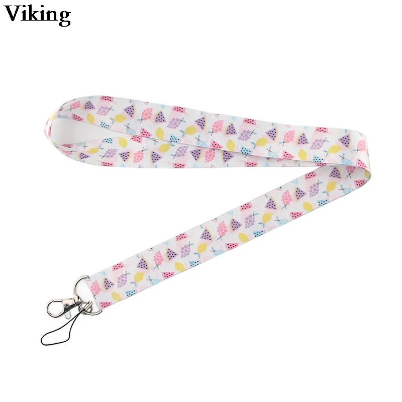 

Watermelon Printing Lanyard For keys Pineapple Print Phone Holder Neck Strap With Keyring ID Card USB Neck Strap Hang Rope G0318