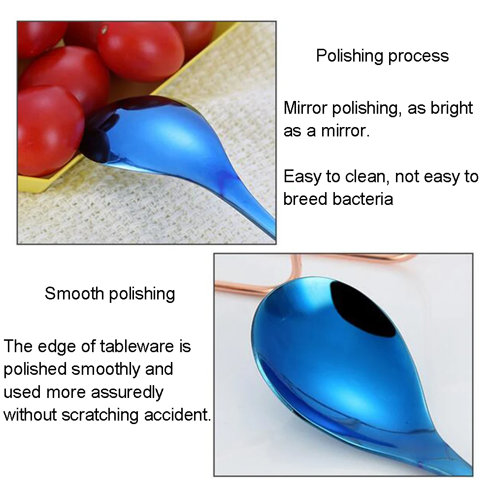 1 шт. одноцветная кухонная чайная и кофейная ложка из нержавеющей стали кремовые