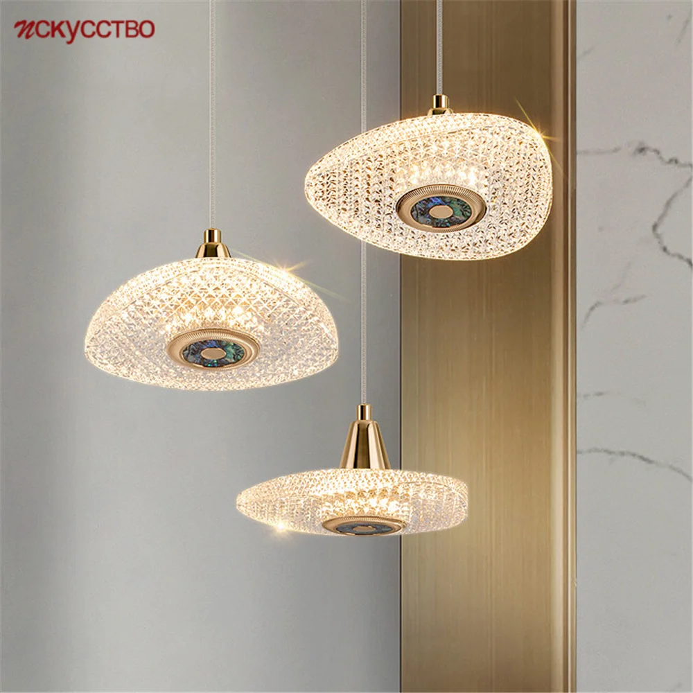 

Postmodern Luxury Design Carved Acrylic Led Pendant Lights For Bedroom Kitchen Hallway Art Home Deco Suspension Luminaire Lamp