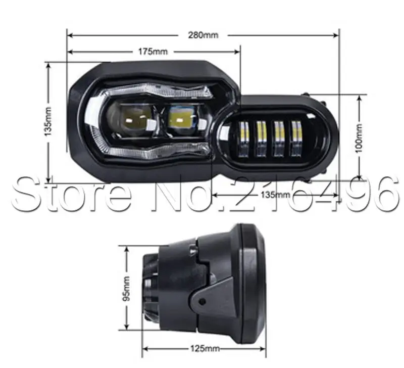 Для BMW F650GS F700GS F800GS и Adv F800R светодиодный проектор фар (как глаза ангела)|projector