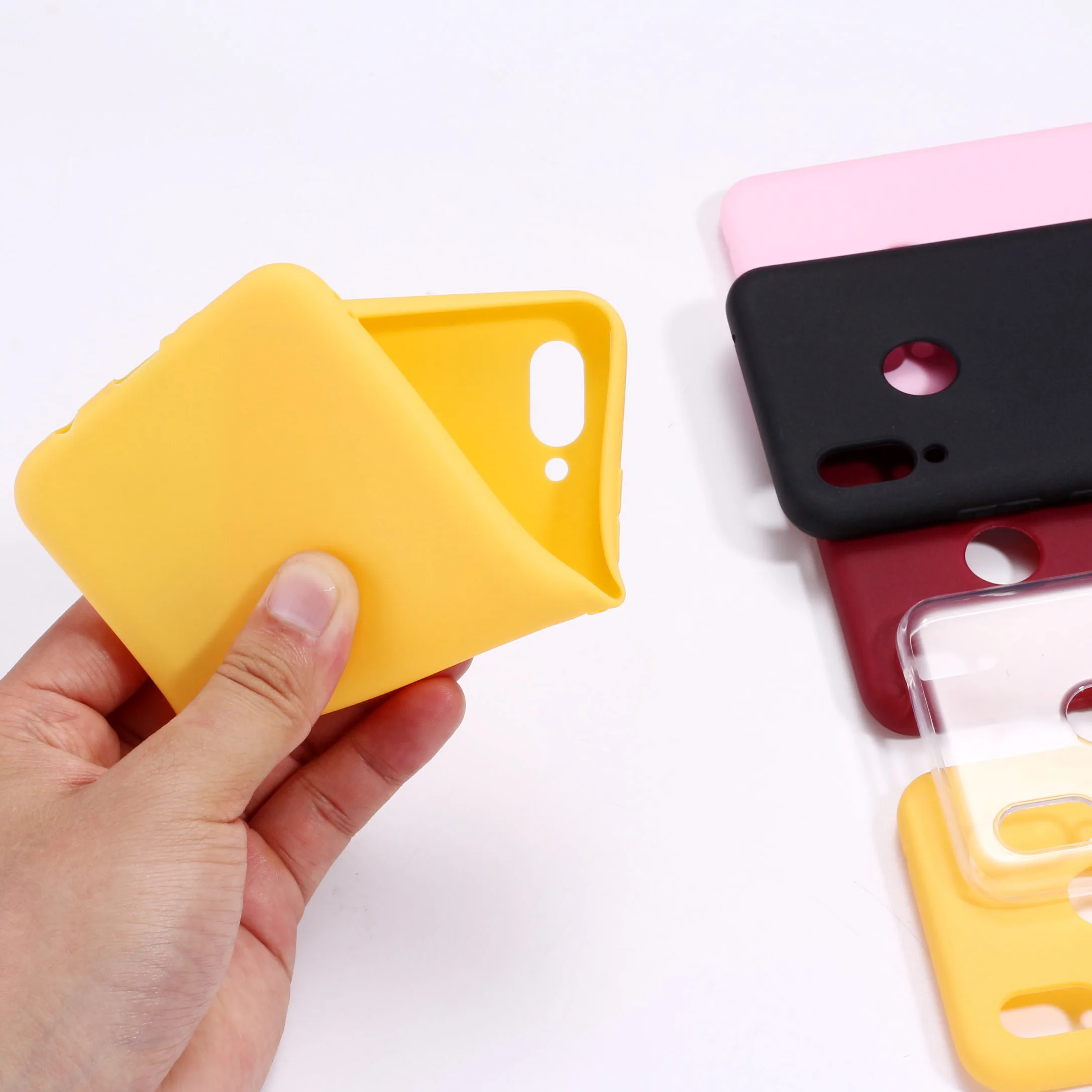 

Simple Solid Color Cases For Huawei Honor Mate 10 20 Nova P20 P30 P Smart Clear Crystal Candy Silicone Phone Case Funda Coque