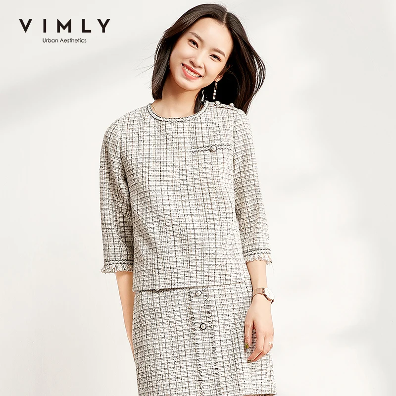 Женский винтажный комплект из 2 предметов Vimly элегантный топ с круглым вырезом и