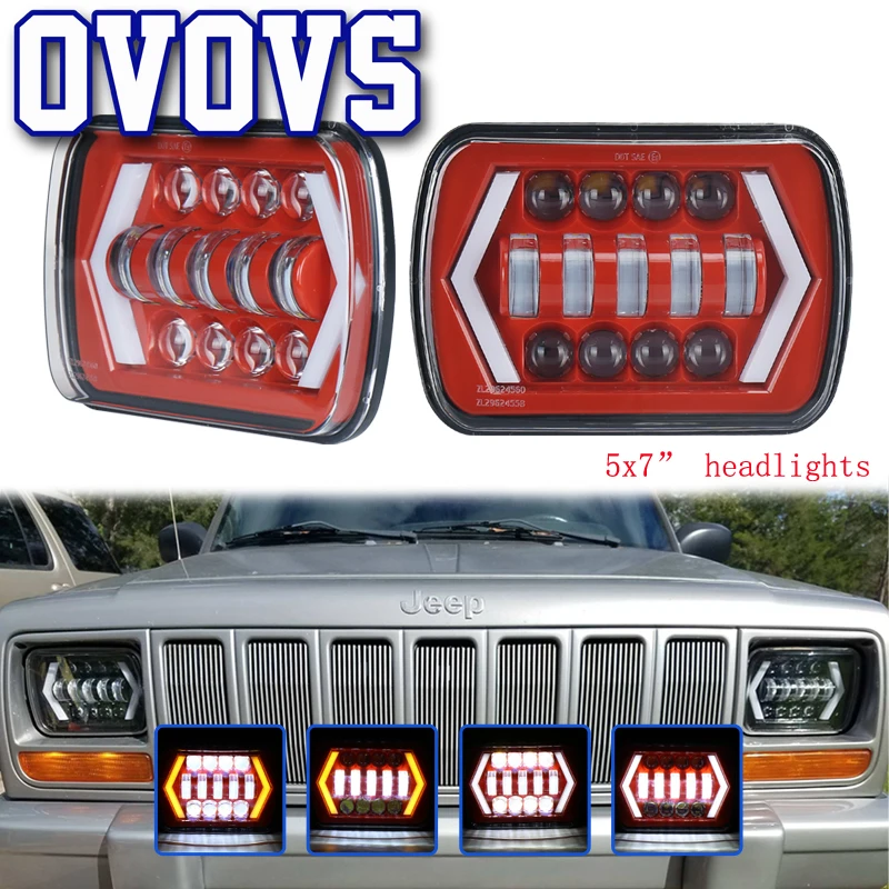 55 Вт 12/24V авто светодиодный квадратный фары внедорожные светодиодные фонари для