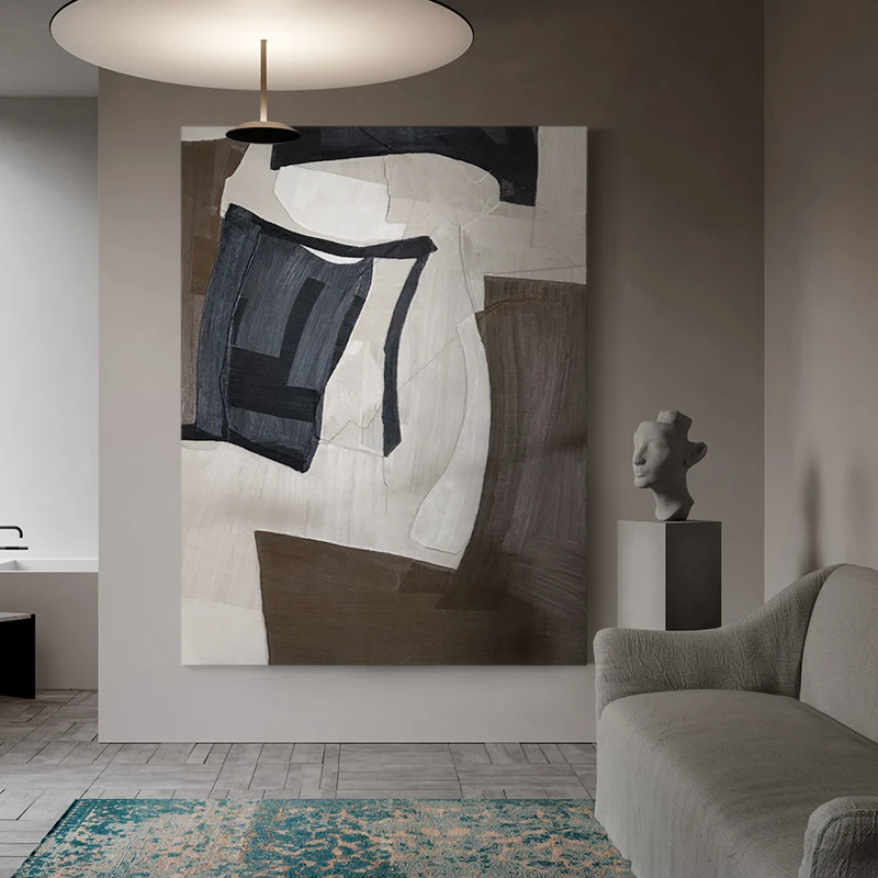 

Hand Painting Oil Painting on Canvas 3D Abstract Wabi-sabi Modern Living Room Bedroom Home Kidsroom Wall Hang Art Decor No Frame