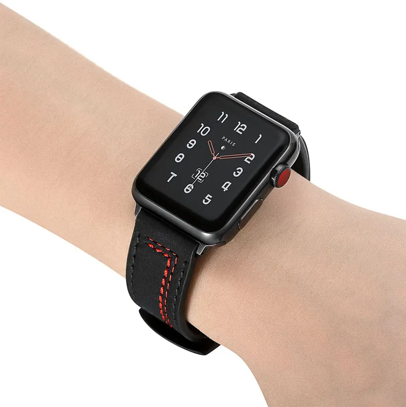 Часы с ремешком из натуральной кожи, ремешок для apple watch, ремешок 42 мм, 38 мм, версия 5/4/3/2/1 браслет в едином положении во время занятий легкой атлетикой для наручных часов iwatch, ремешок 4 5 44 мм 40 мм, correa