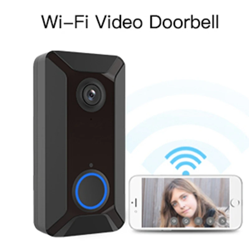 V6 720P Smart Doorbell Camera Wifi Video Visual Intercom With Chime Ip Door Bell Wireless Home Security | Безопасность и защита