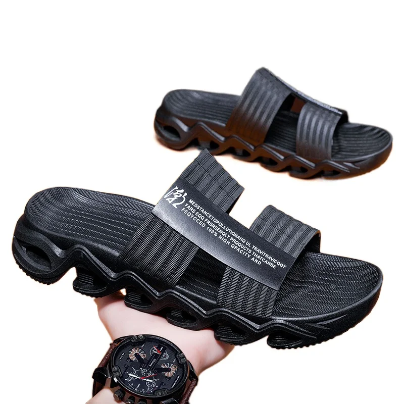 

Summer Men Shoes Male Home Indoor Bathroom Slippers Lightweight Men's Slippers Teenager Black Beach Sandals Comfort New Man Shoe