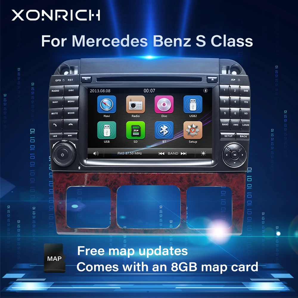 Автомобильный мультимедийный плеер 2 Din DVD-плеер для Mercedes/Benz/W220/W215/S280/S320/S350/S400S