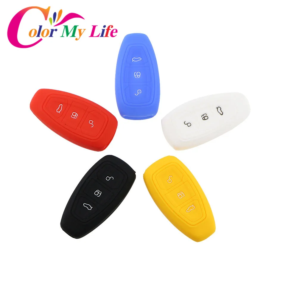Цветной силиконовый чехол My Life для автомобильных ключей Ford Ecosport Kuga Focus 3 4 Escape Edge