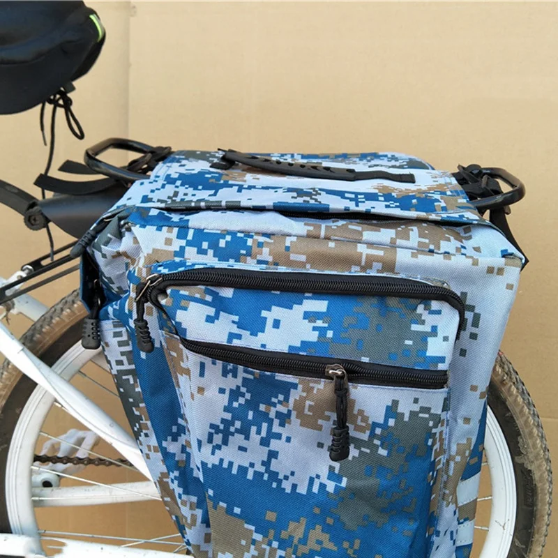 Горячая AD горный велосипед задний полка мешок двойной желтовато коричневый два