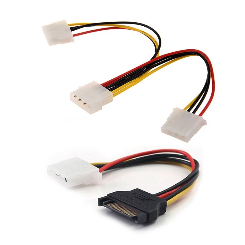 Компьютерный кабель разветвитель Molex с 4 контактным источником питания и SATA