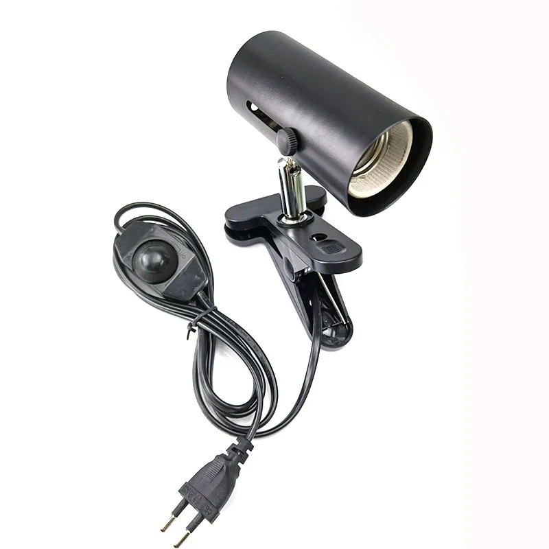 

E27 Base Tortoise Lamp Clip Holder Adjustable Flexible Clip Switch for Desk Animal Reptiles Box Light Bulbs Base EU US Plug U27
