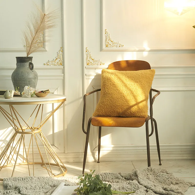 

2Pcs Plush Car Pillow Cover for Pillowcases Home Decorative Pillows for Sofa Decorative Covers for Cushions 45X45Cm Case Seat