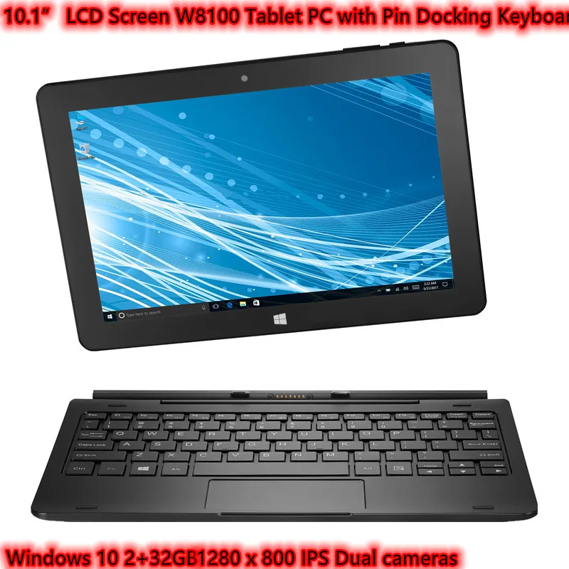 32 битная операционная система W8100 Windows 10 планшетный ПК 1 дюймов Z8350 2 ГБ + 1280x800 IPS WIFI