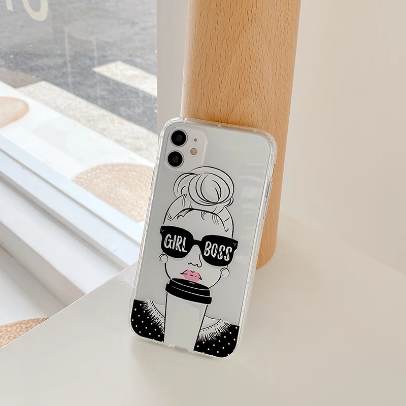 Ins волшебный зеркальный локомотив Девушка Мягкий силиконовый прозрачный чехол