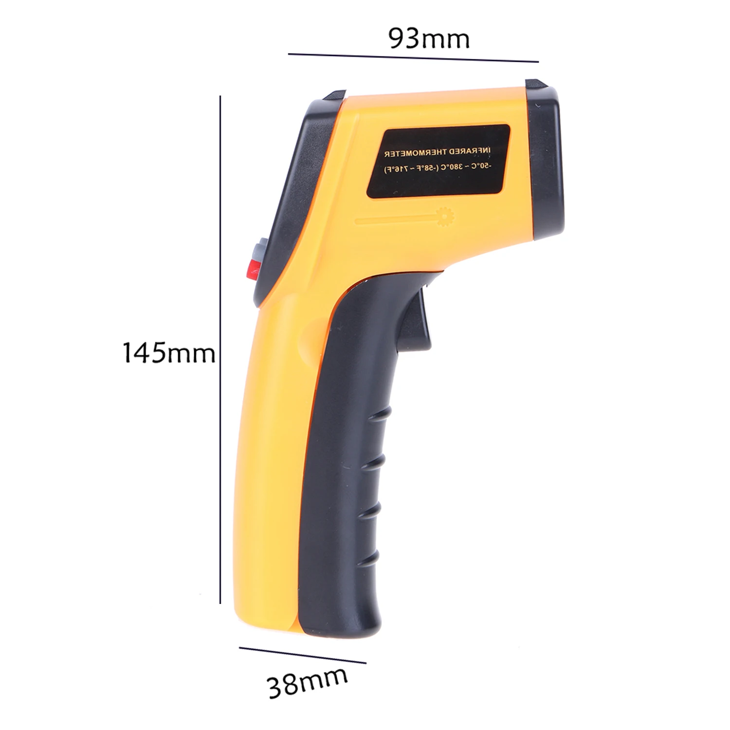 

Digital Infrared Thermometer Laser Industrial Temperature Gun Non-Contact with Backlight -50-380C(NOT for Humans)