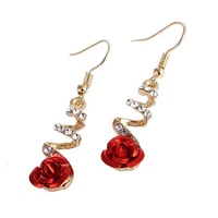 skin friendly 1 pair stylish spiral long dangle earrings accessory women earrings long for dating