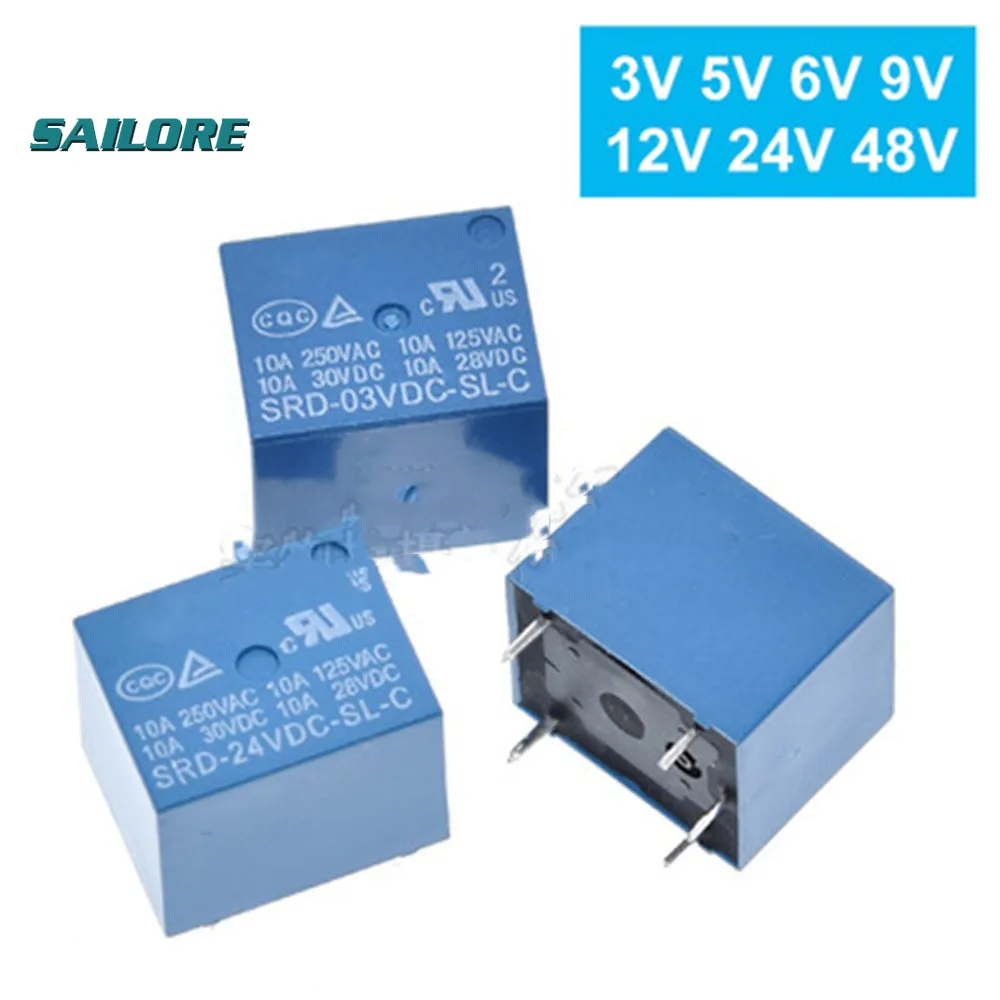 

Реле Φ 3V 5V 6V 9V 12V 24V 48V 10A 250VAC 5PIN
