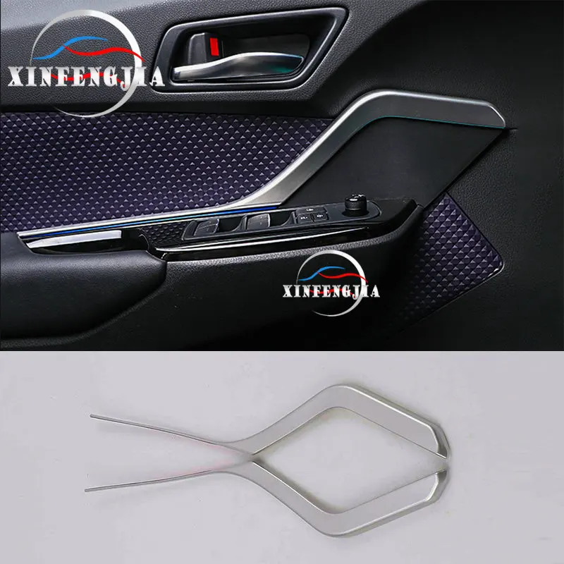 

Для Toyota CHR C-HR 18-19 серебристый ABS ChromeCar style 2 UDS внутренняя отделка передней двери декоративная полоса