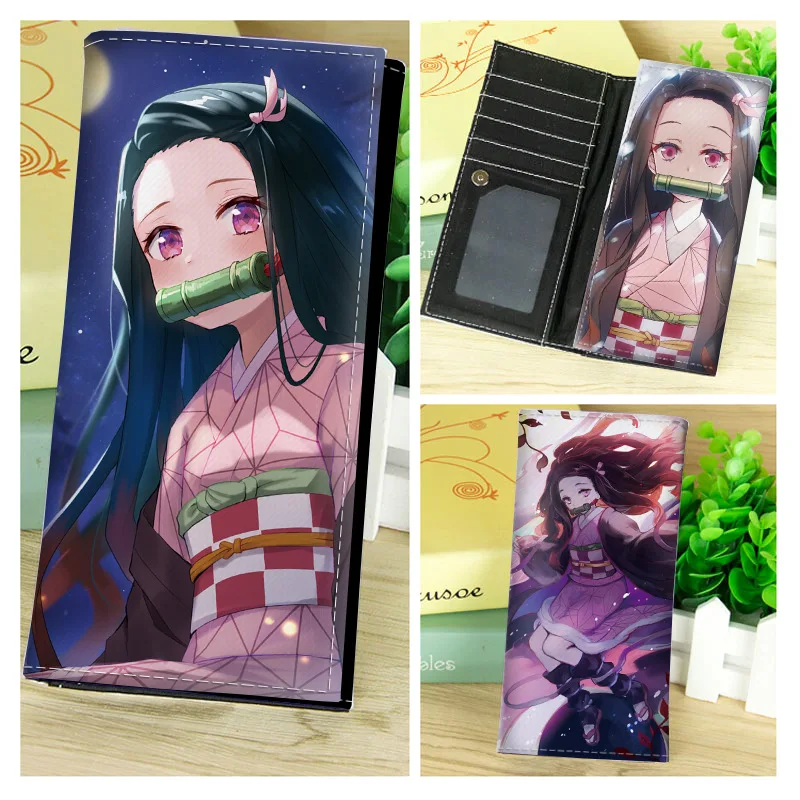 Demon Slayer Kimetsu no Yaiba Kamado Tanjirou Nezuko Длинный кошелек для косплея из искусственной кожи