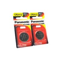 2pcslot panasonic cr2412 cr 2412 3v lithium button coin watch battery key fobs batteries for swatch lexus car controller