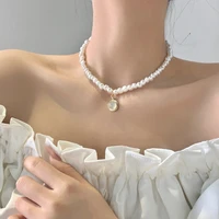 fashion creative pearl necklace fashion creative oval resin necklace womens holiday jewelry gift