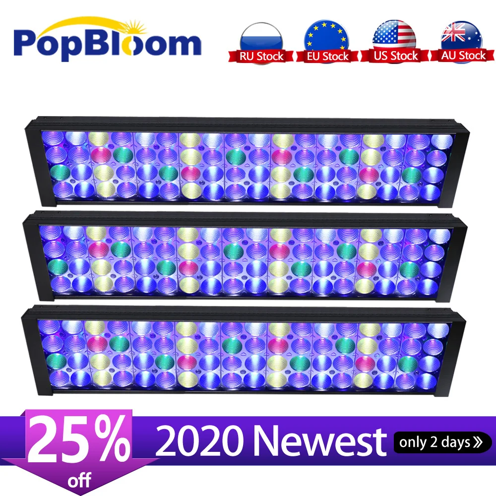 Светодиодная лампа popblom для аквариума полного спектра 180 см 6 футов|aquarium led lamp